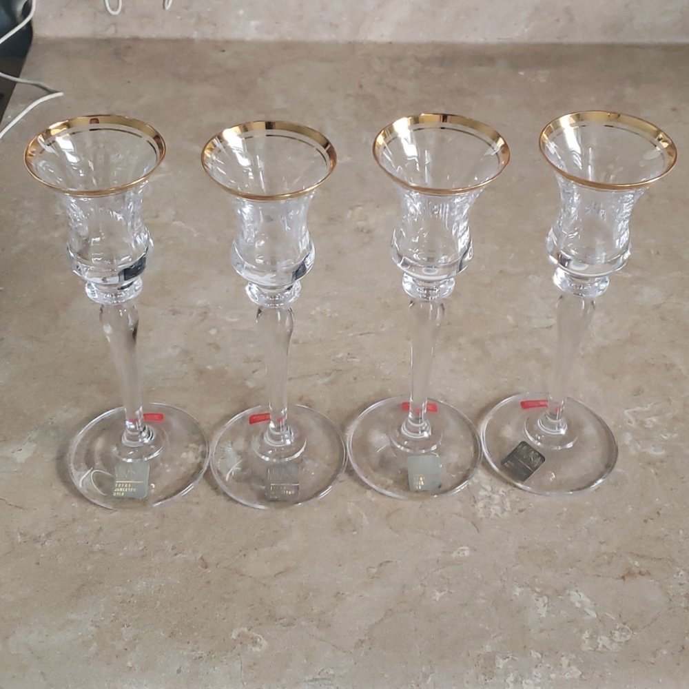 MIKASA JAMESTOWN GOLD CANDLEHOLDERS